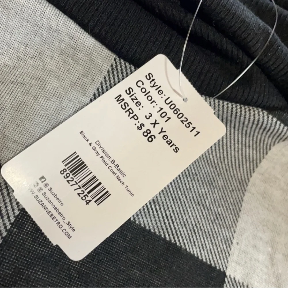 NWT 3X Suzanne Betro Cowl Neck Tunic - Picture 3 of 5